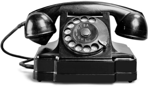 Old timey rotary telephone