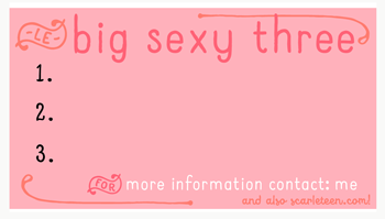 a card that lets you write out and share your big 3