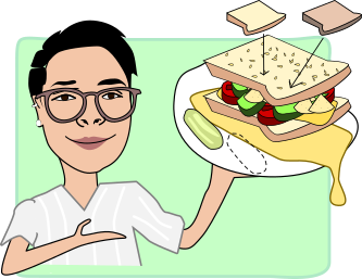 Al presents a sandwich